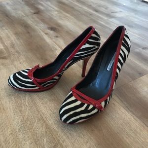 Charles David animal print designer heels